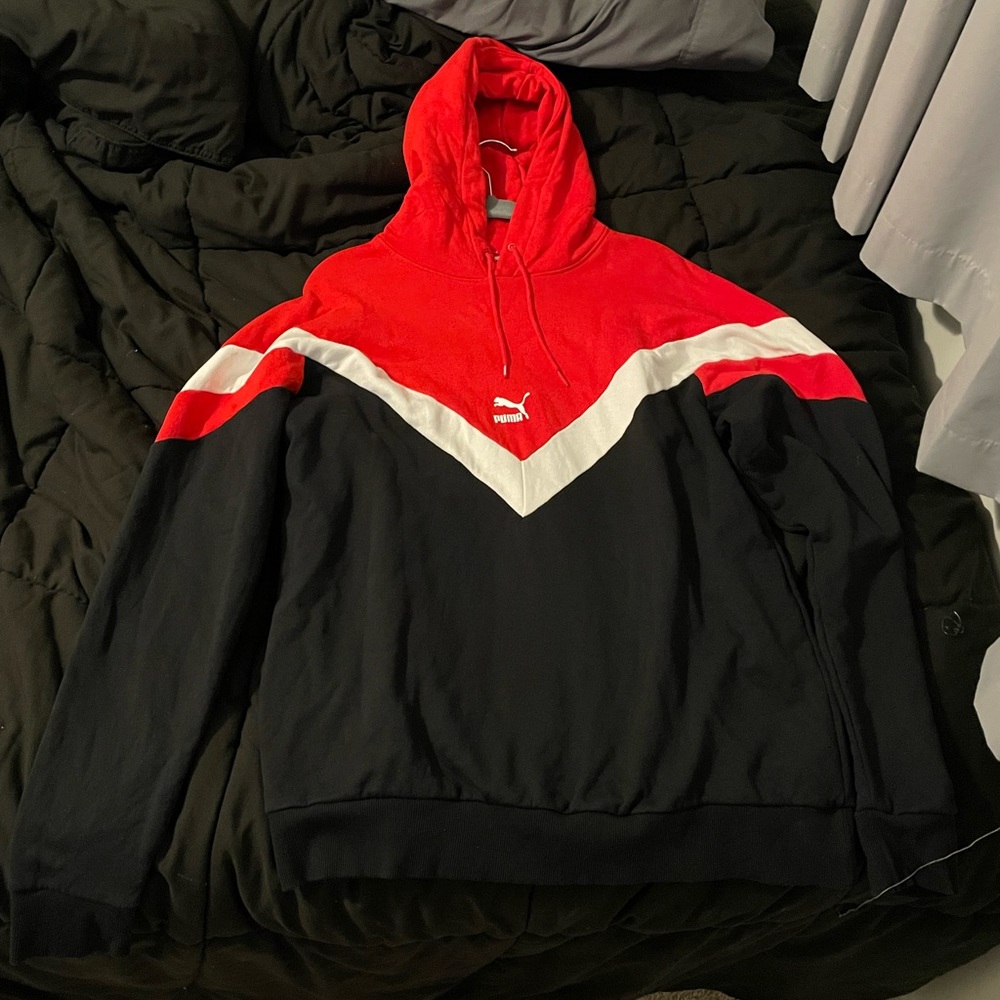 Red and black Puma sweatshirt